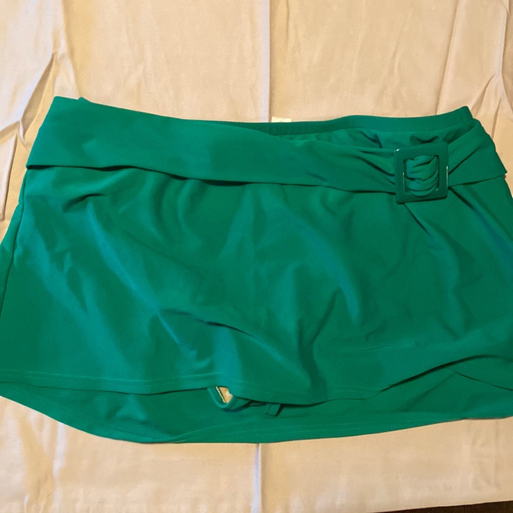 Emerald green skirt bathing suit bottom